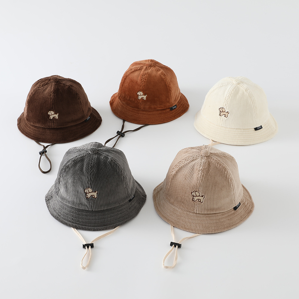 Bucket Hat Cotton - Dziecięca sztruksowa czapka rekreacyjna na zewnątrz