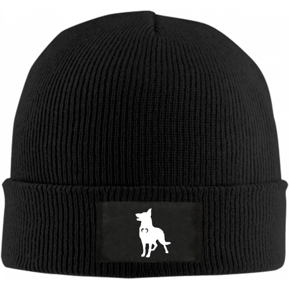 Beanie Cuffed Knit - Czapka zimowa z motywem owczarka niemieckiego