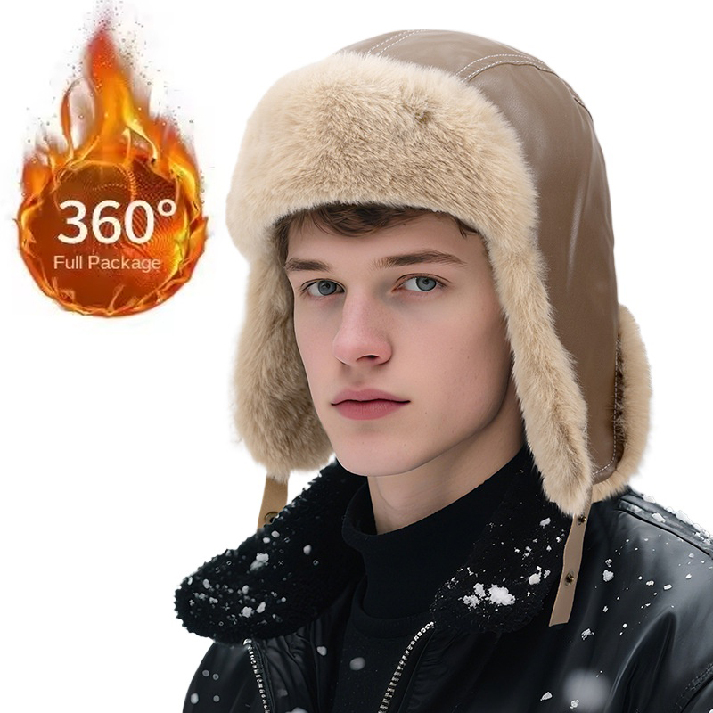 Trapper Hat Ear Flap - Zimowa Gruba Ciepła Rosyjska Uszanka Męska