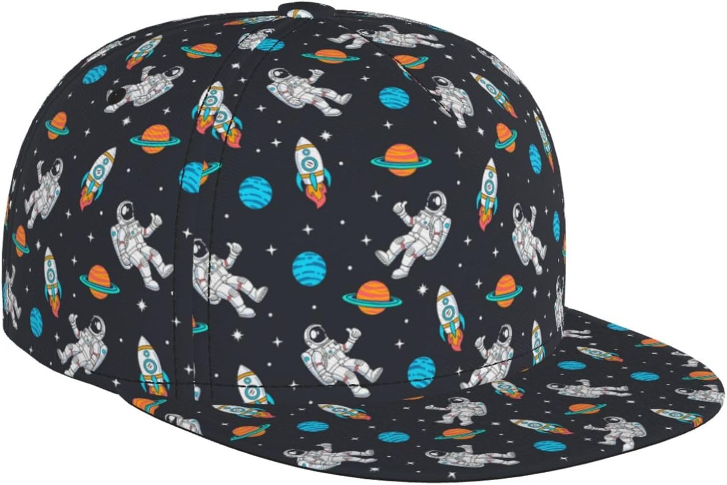 Golf Cap Dad - Męska Czapka Bejsbolówka Ręcznie Rysowana Kosmiczny