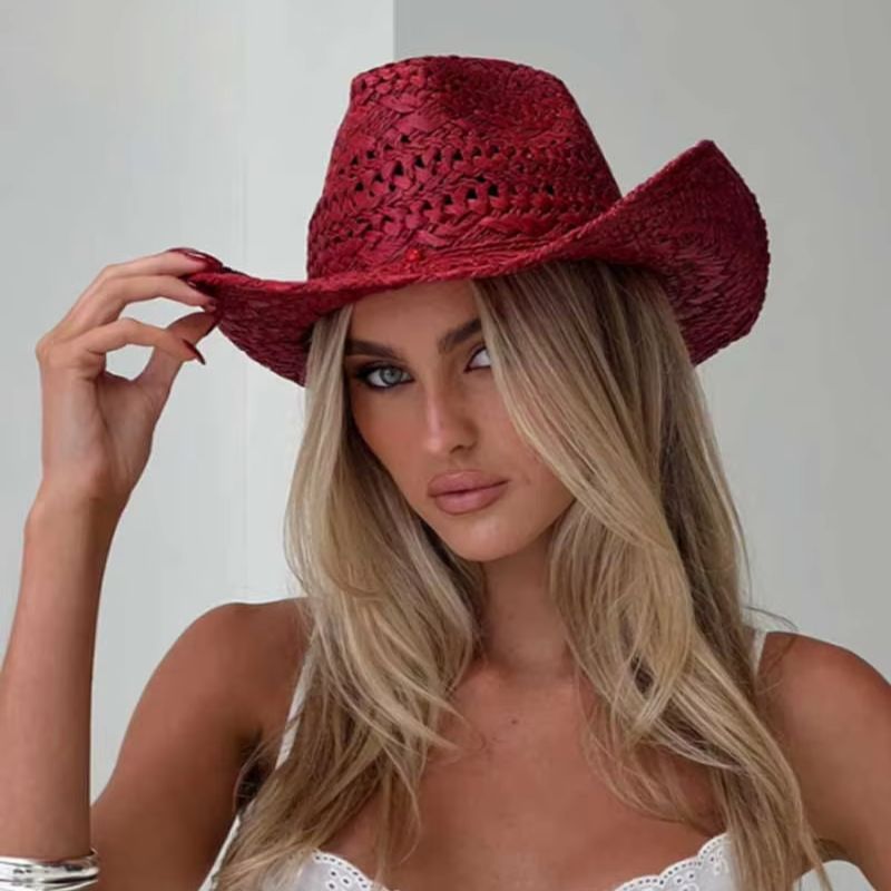 Kowbojski kapelusz czerwony rę – Cowboy Hat Straw recenzja i cena