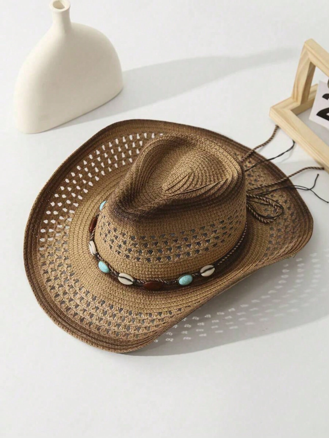 Unisexowy brązowy kapelusz kow – Cowboy Hat Straw recenzja i cena