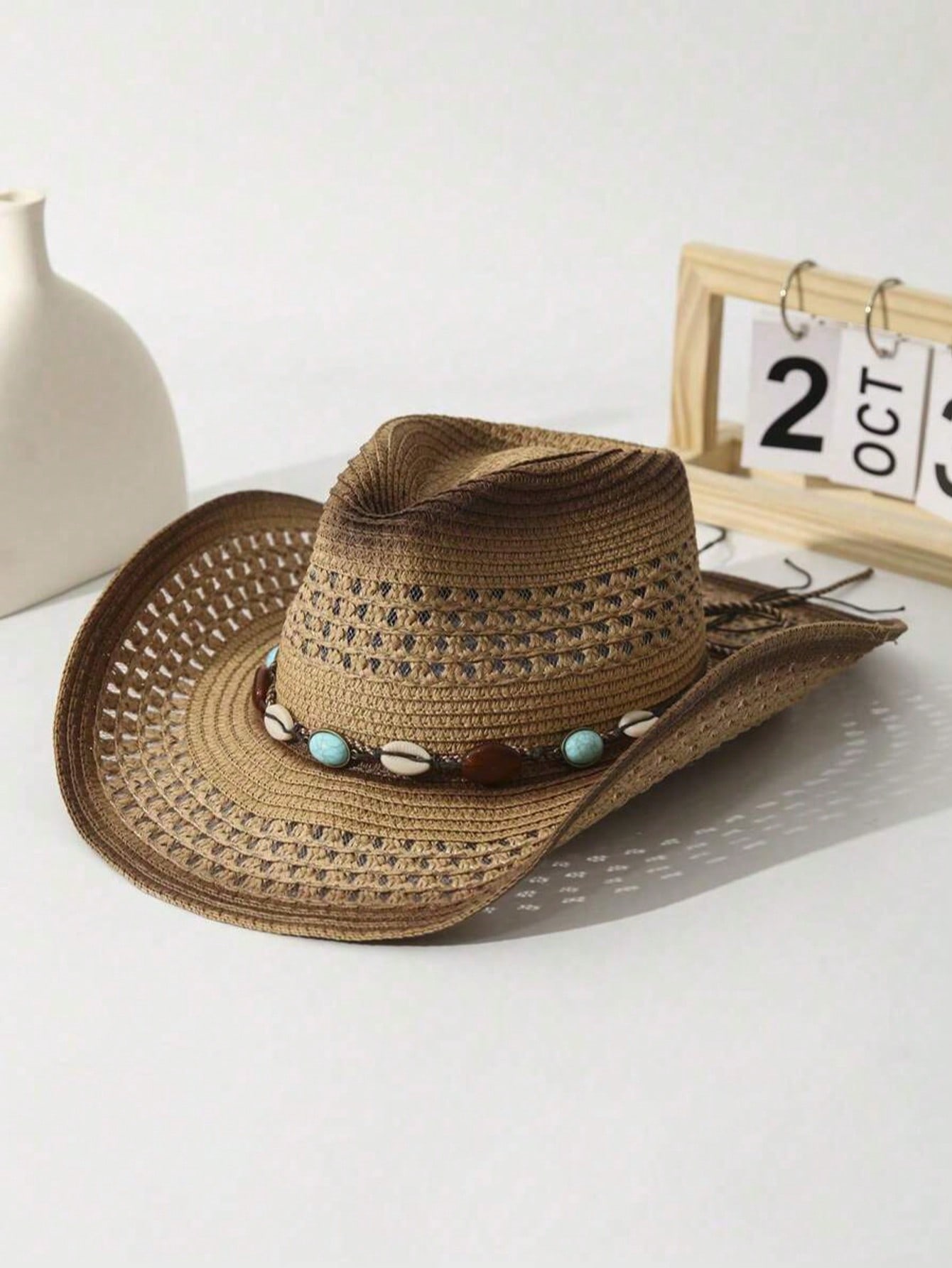 Unisexowy brązowy kapelusz kow – Cowboy Hat Straw recenzja i cena